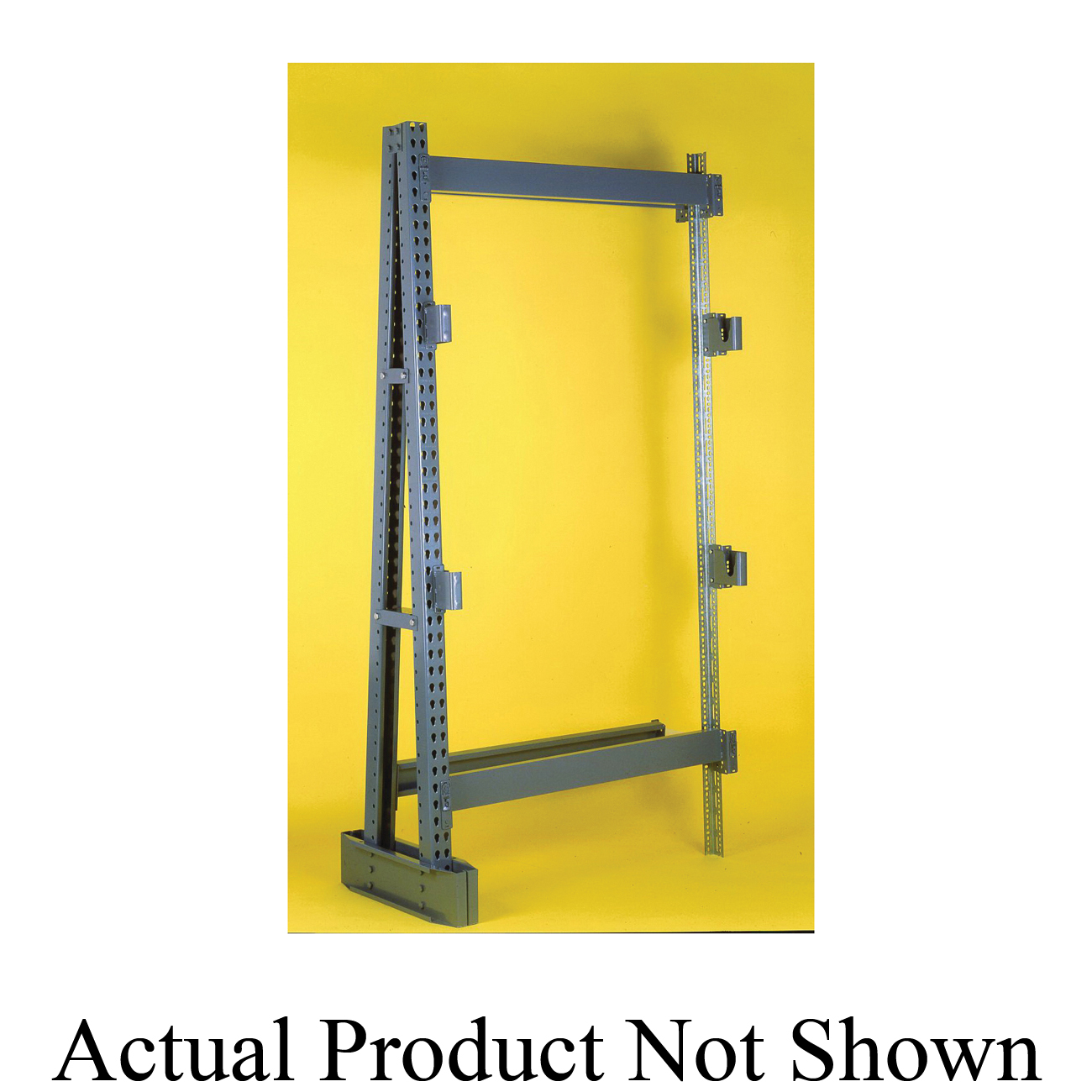 EQUIPTO 1073R06-BK Heavy Duty Reel Rack With 3-Pairs of Reel Rod Holders, 72 in W x 96 in H, 12000 lb Capacity, Textured Black