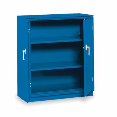EQUIPTO 1700-BL Manual Close Counter High Cabinet, 18 in L x 36 in W x 42 in H, Steel, Textured Regal Blue