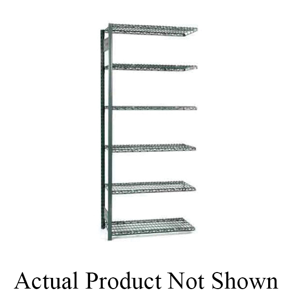 EQUIPTO 6083-LG Extra Wire Shelf, For Use With V-Grip Shelving, 700 lb Capacity, Steel, Textured Dove Gray