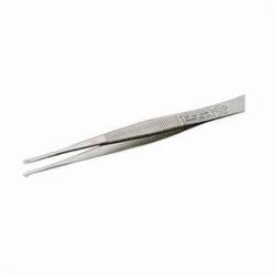 Erem 150SAMF Acid Proof Heat Resistant Non-Magnetic Non-Rusting SMD Tweezer, Round/Straight Tip, 4.724 in L, Stainless Steel, Anti-Glare Coated