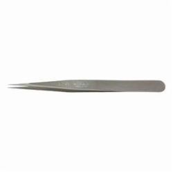 Erem 1SA Acid Proof Heat Resistant Non-Magnetic Non-Rusting High Precision Tweezer, Fine/Pointed/Straight Tip, 4.724 in L, Stainless Steel, Anti-Glare Coated