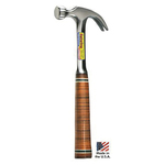 Estwing E20C Curved Claw Hammer, 13-1/2 in OAL, Smooth Face, 20 oz Solid America Steel Head, Steel Handle