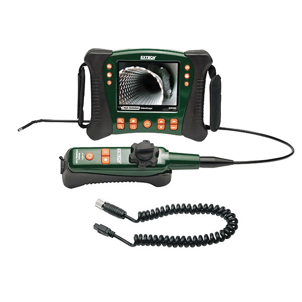 Extech HDV640W Articulating Handheld Wireless High Definition Videoscope Kit With 1 m Semi-Rigid Cable, 12 Pieces