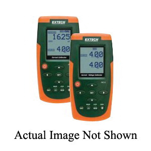 Extech PRC10-NIST Current Calibrator/Meter, 20 VDC Measure, 0 to 24 mA DC Source/0 to 50 mA DC Measure, Dot Matrix LCD Display, 9 VDC Battery, AC Adapter, 1000 Ohm at 24 mA Source