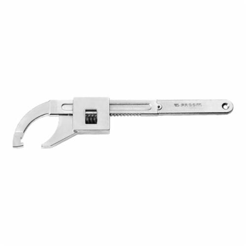 Facom FA-115A.100 Adjustable Heavy Duty Precision Hook Spanner Wrench, 3-15/16 in Capacity, 8-15/32 in OAL, Federal GGG-W-665C, Alloy Steel, Satin