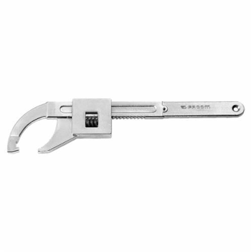Facom FA-115A.200 Adjustable Heavy Duty Precision Hook Spanner Wrench, 7-7/8 in Capacity, 14-3/8 in OAL, Federal GGG-W-665C, Alloy Steel, Satin