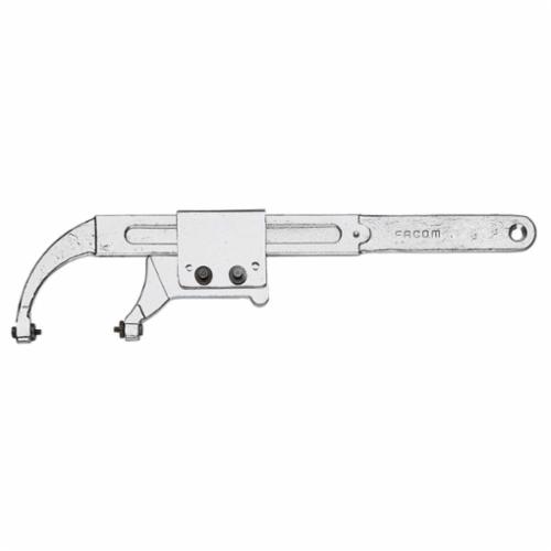 Facom FA-116.100 Adjustable Precision Pin Spanner Wrench, 3-15/16 in Capacity, 4 to 6 mm Dia Pin, 14-1/4 in OAL, Federal GGG-W-665B, Alloy Steel, Satin