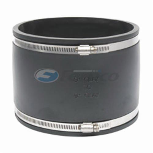 Fernco 1001-66 Flexible Pipe Coupling, 6 in Nominal, Clay x Clay End Style, PVC, Domestic