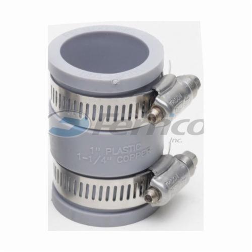 Fernco 1056-100 Flexible Pipe Coupling, 1 in Nominal, CPVC x C End Style, SCH 40/STD, PVC, Domestic