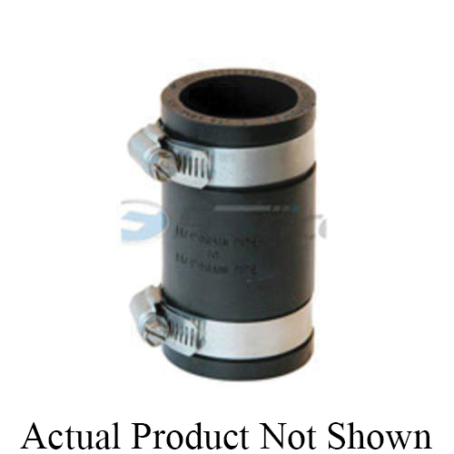 Fernco 1056-125 Flexible Pipe Coupling, 1-1/4 in Nominal, Plastic End Style, PVC, Domestic