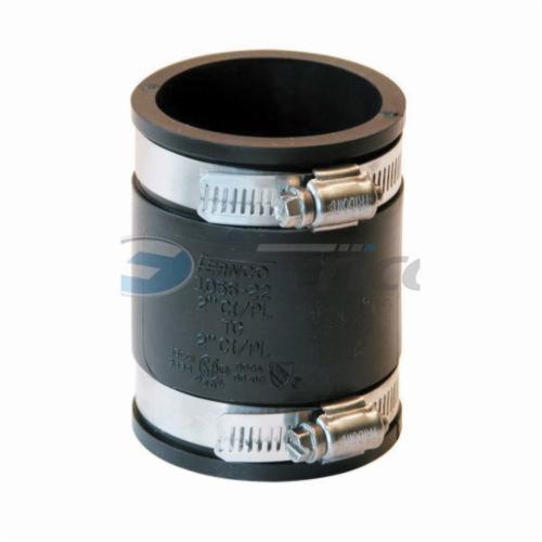 Fernco 1056-22 Flexible Pipe Coupling, 2 in Nominal, Cast Iron/Copper/Lead/Plastic/Steel End Style, PVC, Domestic
