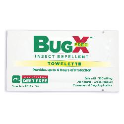 First Aid Only BugX 18-830 DEET Free Insect Repellent Wipe, 0.172 oz, Emulsion Form, Off-White/Cream, Rose Like Odor/Scent
