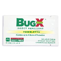First Aid Only BugX 18-850 DEET Free Insect Repellent Wipe, 0.172 oz, Emulsion Form, Off-White/Cream, Rose Like Odor/Scent