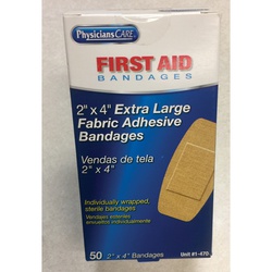 First Aid Only 1-470-001 Extra Large Adhesive Bandage, Fabric, Beige
