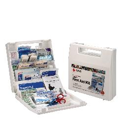 American Red Cross 9161-RC Deluxe Portable Family First Aid Kit, Wall Mount, 114 Components, Plastic Case