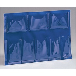 First Aid Only M5061 8-Pocket 2-Shelf Station Pocket Liner, 15 in W x 1/8 in D, Vinyl, Blue