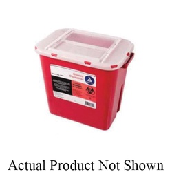 First Aid Only M949 Sharps Container, 1 qt, 3-1/2 in L, Plastic, Red