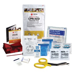 American Red Cross RC-643-PB CPR/AED Responder Pack, 17 Components, Plastic Case