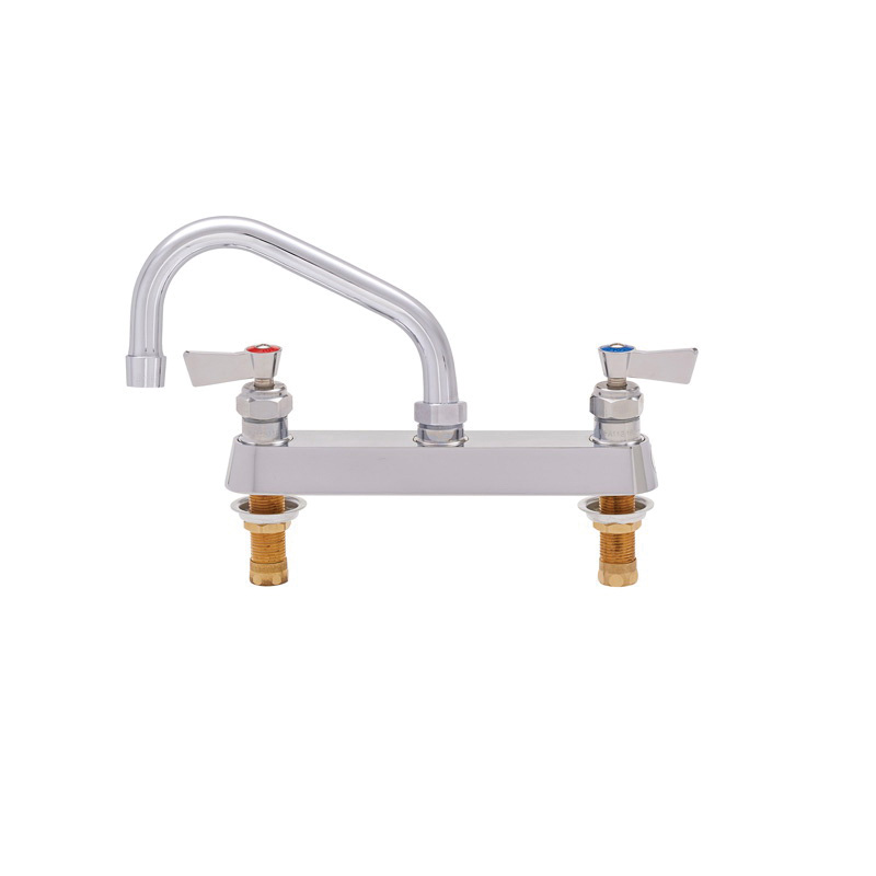 Fisher 3312 Kitchen Sink Faucet, Commercial, 2.2 gpm Flow Rate, 8 in Center, Swivel Spout