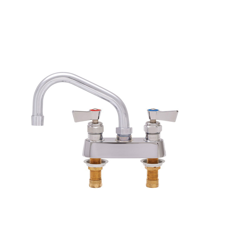 Fisher 1635 Kitchen Sink Faucet, Commercial, 2.2 gpm Flow Rate, 4 in Center, Swivel Spout, Domestic