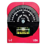 Flange Wizard L-2 Degree Level, 2-1/2 in L x 2 in W, 1-Rotating Vial Positions, Anodized Aluminum