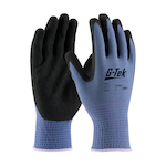 G-Tek GP 34-500/L General Purpose Gloves, Coated, L, Nitrile Palm, Nylon, Black/Blue, Knit Wrist Cuff, Nitrile Coating, Resists: Abrasion, Cut, Puncture and Tear, Nylon Lining, Seamless Knit
