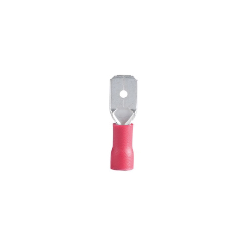 GB 20-141M Male Disconnect, 22 to 16 AWG Conductor, 0.25 in Tab, Red