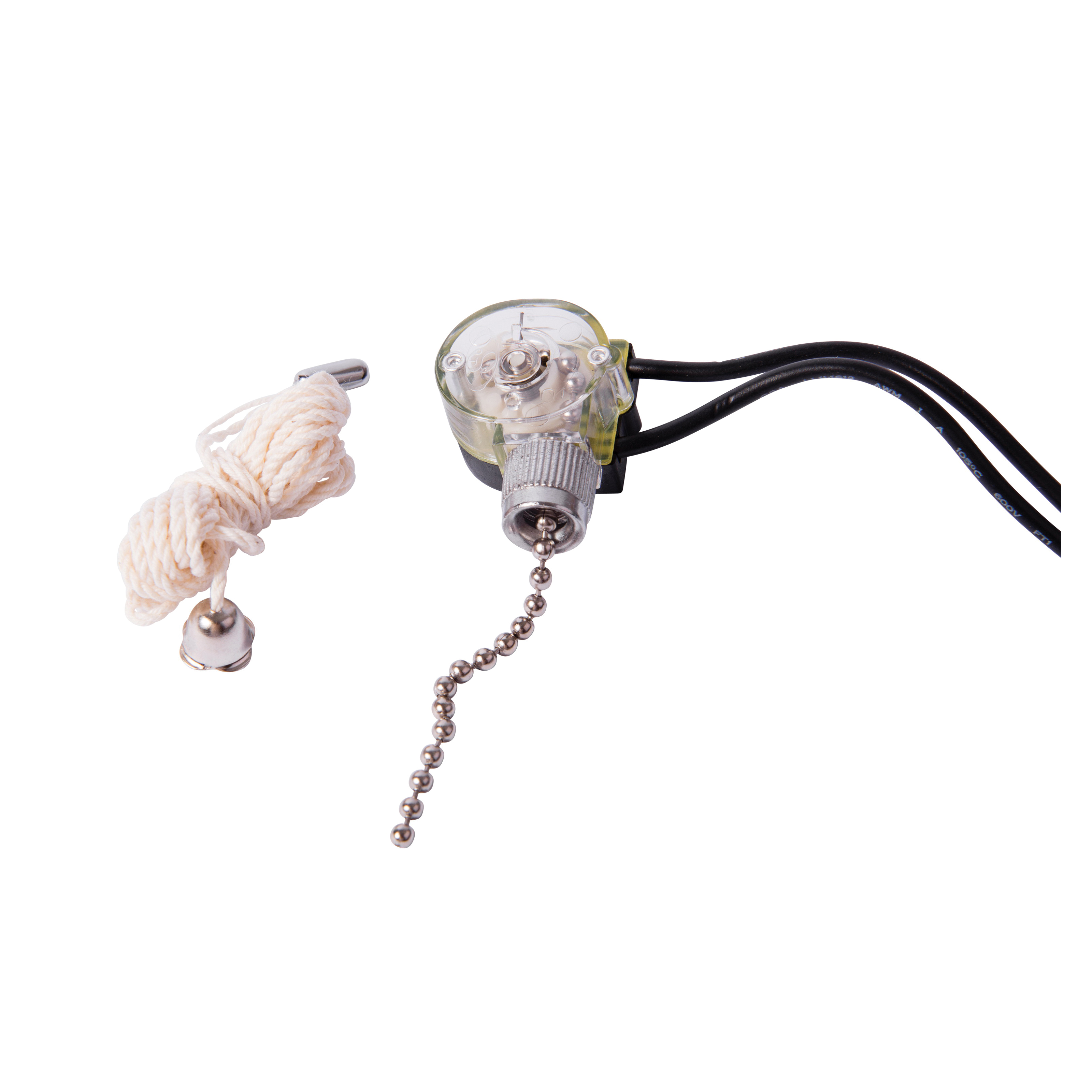 GB GSW-31 Pull Chain Switch, 125/250 VAC, 3/6 A, SPST Contact