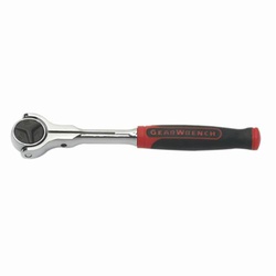 GEARWRENCH 120XP 81224 Standard Length Roto Ratchet, 1/4 in Drive, Round Head, 6-3/4 in OAL, Chrome Vanadium Steel, Polished Chrome, ASME B107.10M