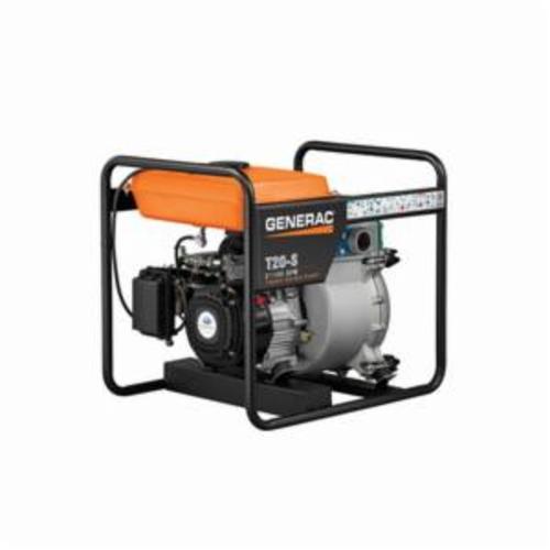 Generac 6920 Trash Water Pump, 185 gpm Flow Rate, 2 in NPT Inlet x 2 in NPT Outlet, Aluminum, Import