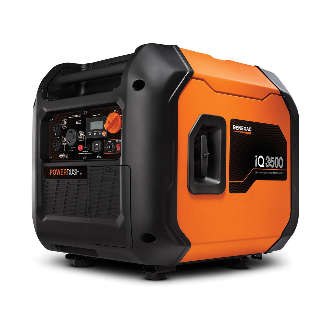 Generac 7127 iQ Series Portable Inverter Generator, 120 VAC, 25 A, 3500 W Power Rating, OHV Engine