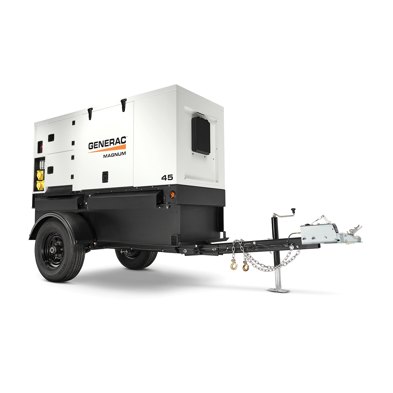 Generac Mobile Magnum MMG45IF4-STD Diesel Generator, 277/480 V, 130/57 A, 50 kVA Power Rating, Isuzu 4LE2XAGV01 After-Cooled Turbocharged Engine, 1800 rpm Speed