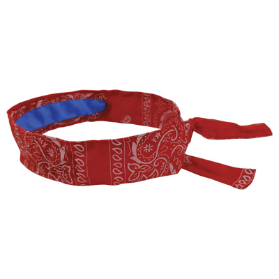 Bullhead Safety Cooling Red Paisley Cooling Headband One Size