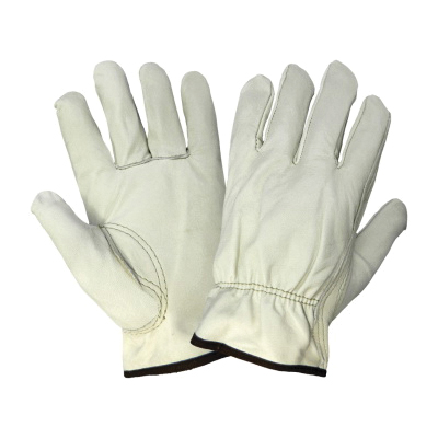 Global Glove 3200B-L Driver's Gloves, Drivers, Keystone Thumb Style, SZ 9/L, Standard Cowhide Grain Leather Palm, Standard Cowhide Grain Leather, Brown, Slip-On/Open Cuff, Resists: Abrasion, Unlined Lining