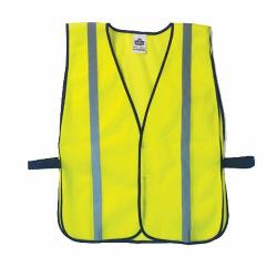 GloWear 20040 8020HL Non-Certified Standard Vest, Universal, Hi-Viz Lime, Polyester Mesh, Hook and Loop Closure