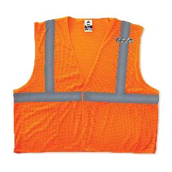 GloWear 21015 8210HL Standard Economy Vest, L/XL, Orange, Polyester Mesh, Hook and Loop Closure, 1 Pockets, ANSI Class: Class 2, ANSI/ISEA 107-2015 Type R