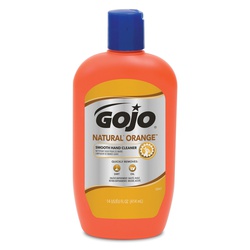 GOJO 0947-12 NATURAL ORANGE Smooth Hand Cleaner, 14 oz Nominal, Bottle Package, Liquid Form, Citrus/Orange Odor/Scent, Gray/Opaque White