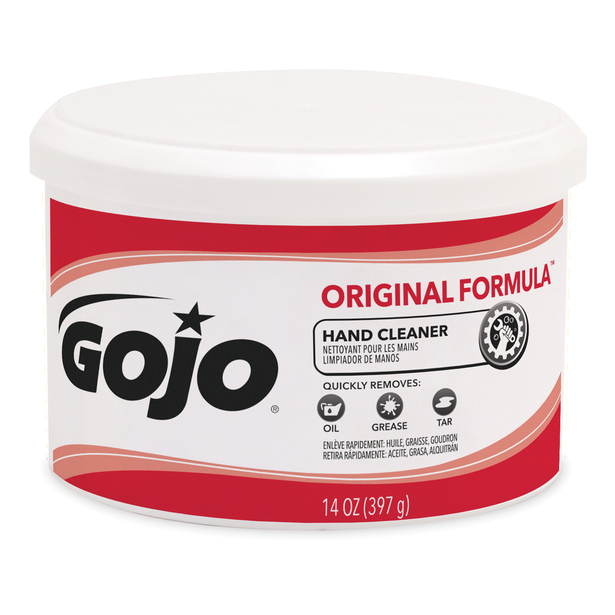 GOJO 1109-12 ORIGINAL FORMULA Hand Cleaner, 14 oz Nominal, Plastic Cartridge Package, Creamy Form, Solvent Odor/Scent, Opaque White