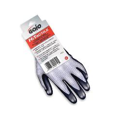 GOJO 1433-12 HITACTILE General Purpose Gloves, Professional Technician, XL, CHEMTRILE Nitrile Palm, High Strength Nylon, Black/White, CHEMTRILE Nitrile Coating, Resists: Oil and Liquid, Unlined Lining, Ergonomic/Full Finger