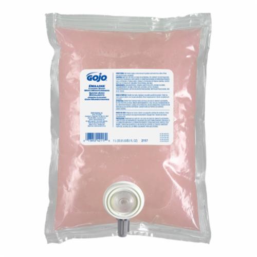 GOJO 2117-08 Deluxe Lotion Soap, 1000 mL Nominal, Dispenser Refill Package, Lotion Form, Floral Odor/Scent, Opalescent/Pink