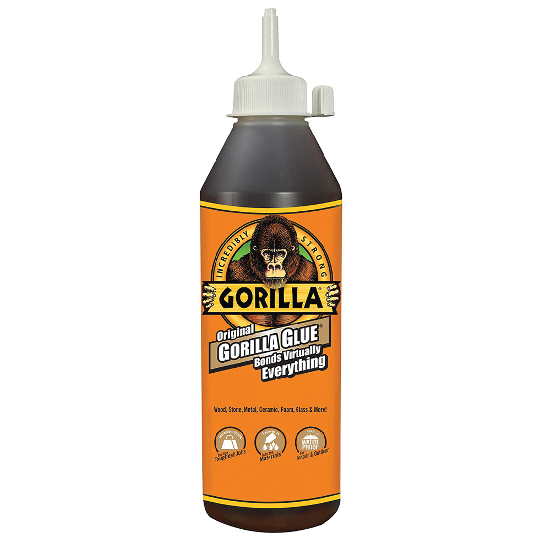 Gorilla 50018 Multi-Purpose Waterproof Glue, 18 oz, Tan