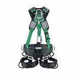 Gravity 10150454 Suspension Harness, M, Quick-Connect Leg Strap Buckle, Padding Shoulder Strap Buckle, Green