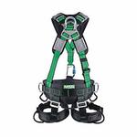 Gravity 10150455 Suspension Harness, L, Quick-Connect Leg Strap Buckle, Padding Shoulder Strap Buckle, Green
