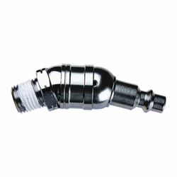 Guardair 14UMNMH05 Flex-Angle Swivel Fitting, For Use With Air Guns, 1/4 in NPT x 1/4 in USM, Steel, Nickel, Domestic