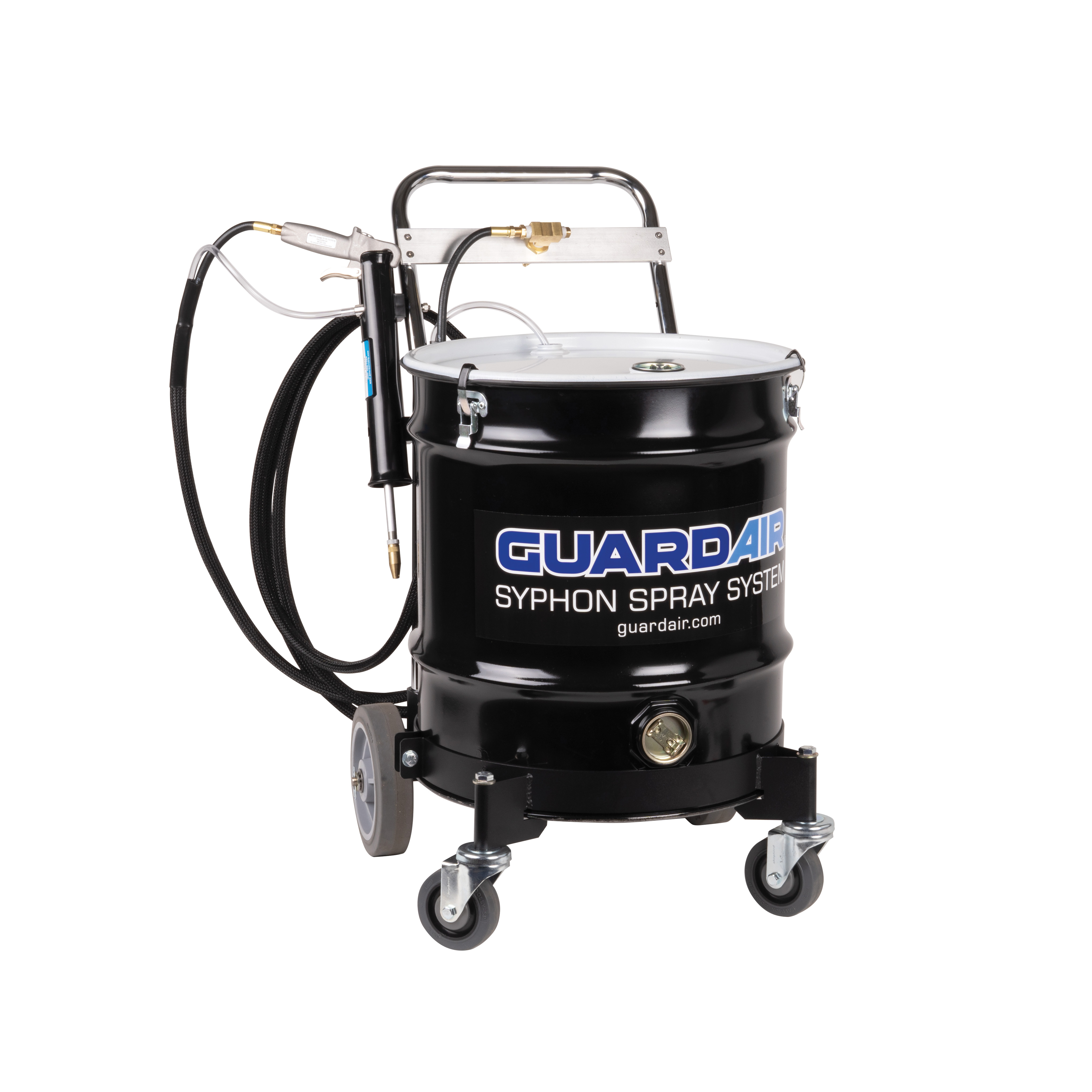 Guardair SS2020 Syphon Spray System, 20 gal Tank, 9 cfm Flow Rate, 80 to 120 psi Pressure, 20 ft L Hose, Polyethylene Tank