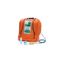 Guardian AquaGuard G1540HTR Gravity-Flow Portable Eyewash With Heated Orange Insulation Jacket, 16 gal Capacity, Pull-Down Operation, ANSI Z358.1-2014