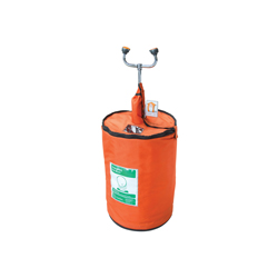 Guardian AquaGuard G1562HTR Portable Eyewash/Drench Hose Unit With Heated Orange Insulation Jacket, 15 gal Capacity, Stainless Steel Flag Handle Operation, ANSI Z358.1-2014