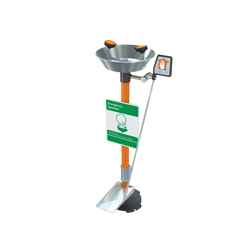 Guardian G1760HFC Eye/Face Wash With Stainless Steel Bowl, Pedestal Mounting, Push Handle/Foot Control Operation, Specifications Met: ANSI Z358.1-2014