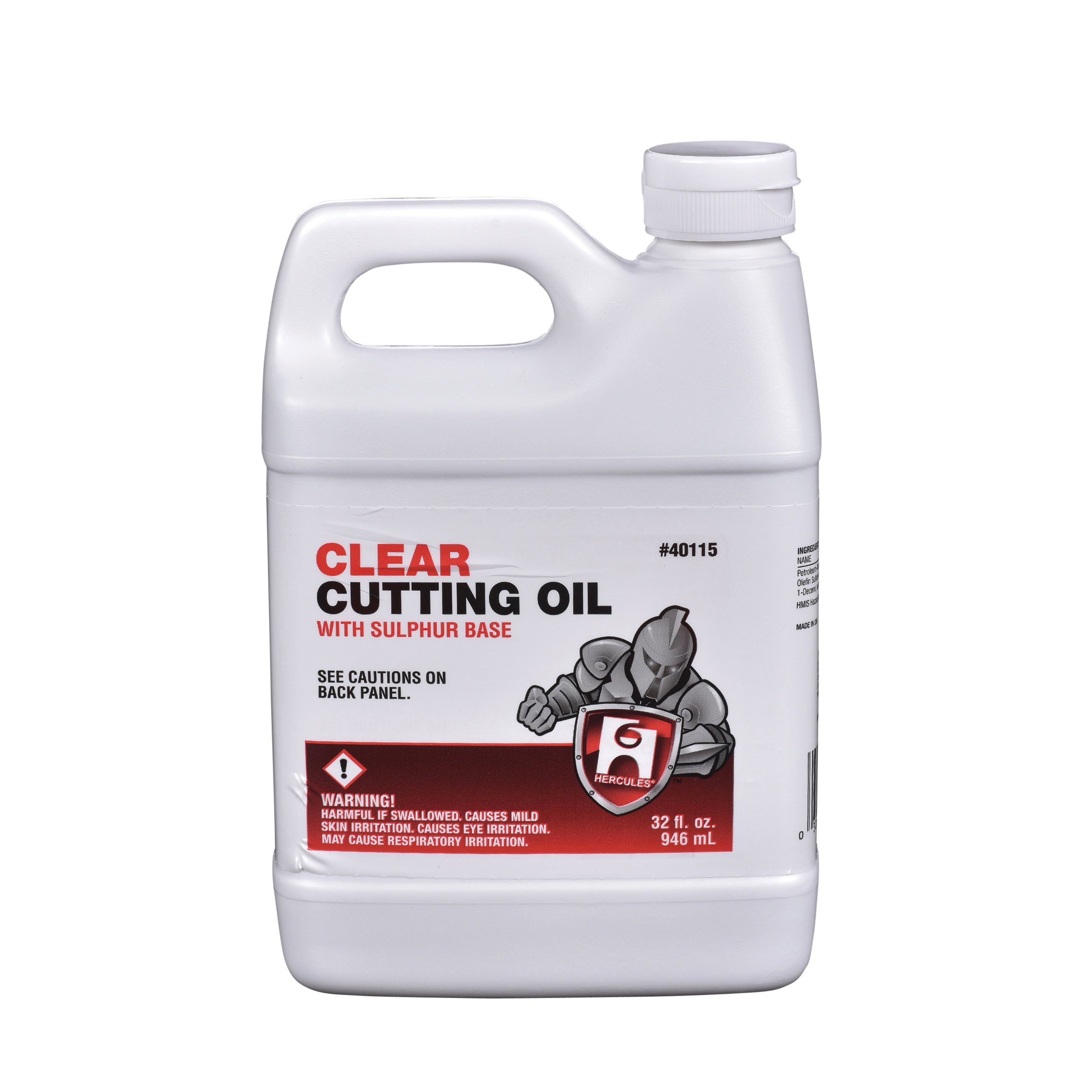 Harvey Hercules 40115 Cutting Oil, 32 oz, Slight Hydrocarbon Odor/Scent, Clear, Liquid Form