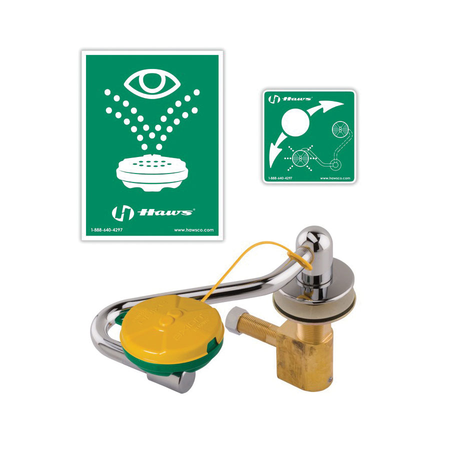 Haws AXION 7611 MSR Eye/Face Wash, Sink Mount, Swing Out Operation, ANSI Z358.1
